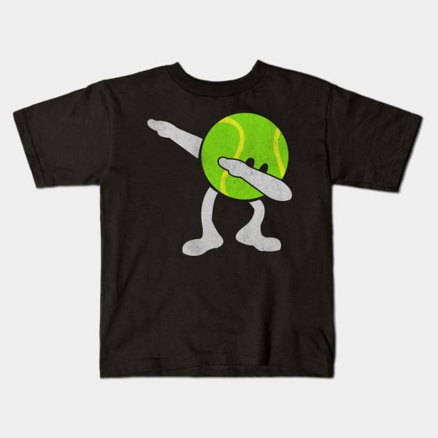 Vintage Dabbing Tennis Ball Kids T-Shirt by StreetDesigns